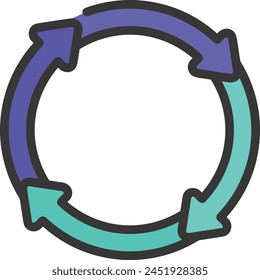 Arrow icon symbol vector image with color for element design