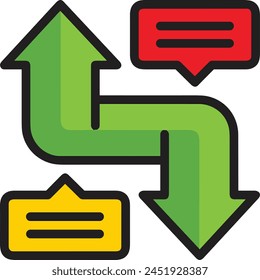 Arrow icon symbol vector image with color for element design