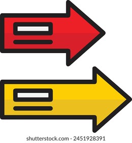 Arrow icon symbol vector image with color for element design