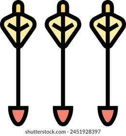 Arrow icon symbol vector image with color for element design
