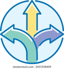 Arrow icon symbol vector image with color for element design