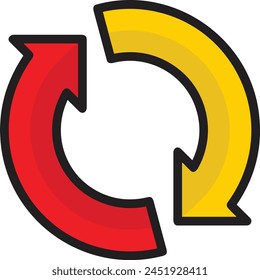 Arrow icon symbol vector image with color for element design