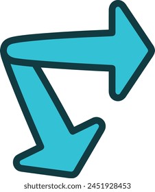 Arrow icon symbol vector image with color for element design