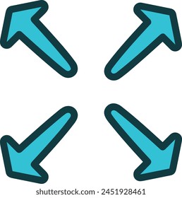 Arrow icon symbol vector image with color for element design