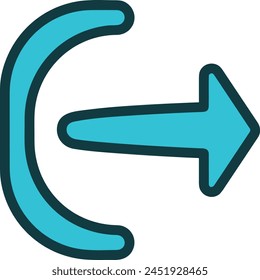 Arrow icon symbol vector image with color for element design