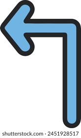 Arrow icon symbol vector image with color for element design