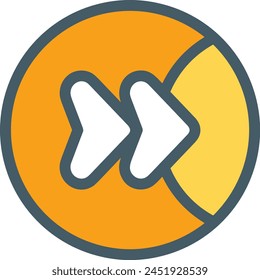 Símbolo de flecha Imagen de Vector con color para el diseño de elementos