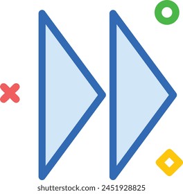 Arrow icon symbol vector image with color for element design