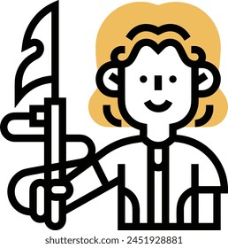 Arrow icon symbol vector image with color for element design