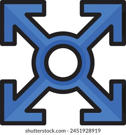 Arrow icon symbol vector image with color for element design