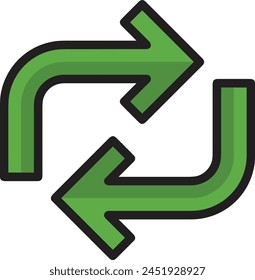 Símbolo de flecha Imagen de Vector con color para el diseño de elementos