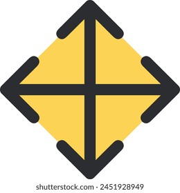 Arrow icon symbol vector image with color for element design