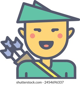 Símbolo de flecha Imagen de Vector con color para el diseño de elementos