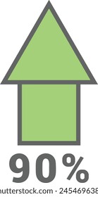 Arrow icon symbol vector image with color for element design