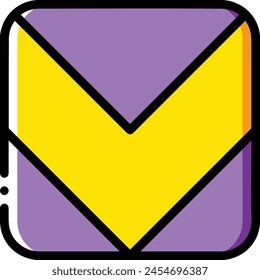 Arrow icon symbol vector image with color for element design