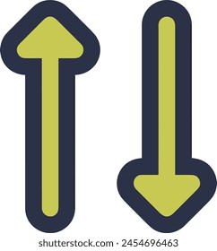 Arrow icon symbol vector image with color for element design