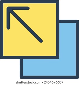 Arrow icon symbol vector image with color for element design
