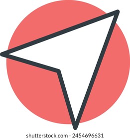 Arrow icon symbol vector image with color for element design