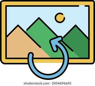 Arrow icon symbol vector image with color for element design