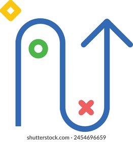 Arrow icon symbol vector image with color for element design