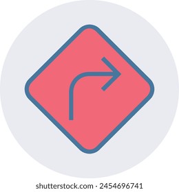 Arrow icon symbol vector image with color for element design