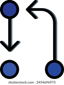 Arrow icon symbol vector image with color for element design