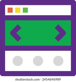 Arrow icon symbol vector image with color for element design