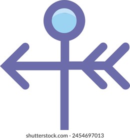 Arrow icon symbol vector image with color for element design
