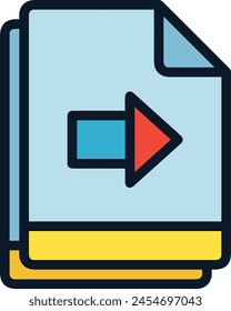 Símbolo de flecha Imagen de Vector con color para el diseño de elementos