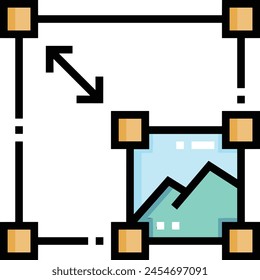 Símbolo de flecha Imagen de Vector con color para el diseño de elementos