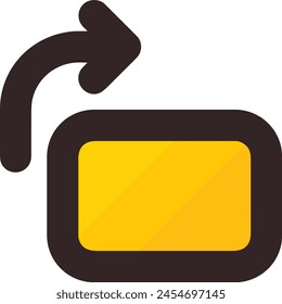 Arrow icon symbol vector image with color for element design