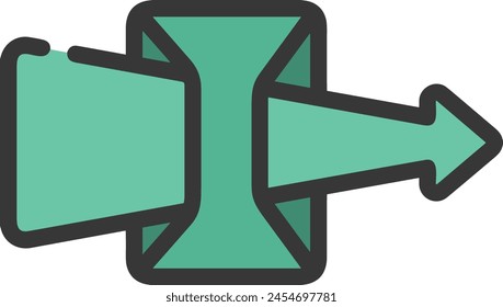 Arrow icon symbol vector image with color for element design