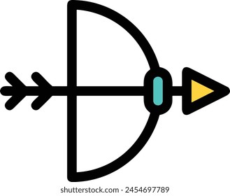 Arrow icon symbol vector image with color for element design