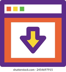 Arrow icon symbol vector image with color for element design
