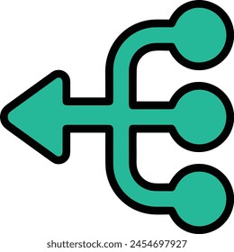 Símbolo de flecha Imagen de Vector con color para el diseño de elementos