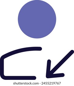 Símbolo de flecha Imagen de Vector con color para el diseño de elementos