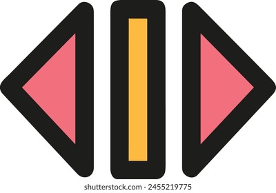 Arrow icon symbol vector image with color for element design