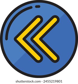 Arrow icon symbol vector image with color for element design