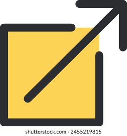 Arrow icon symbol vector image with color for element design