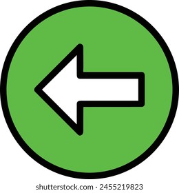 Arrow icon symbol vector image with color for element design