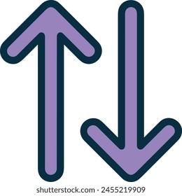 Arrow icon symbol vector image with color for element design