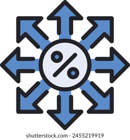 Arrow icon symbol vector image with color for element design