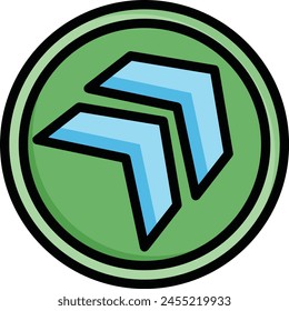Símbolo de flecha Imagen de Vector con color para el diseño de elementos