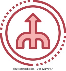 Arrow icon symbol vector image with color for element design