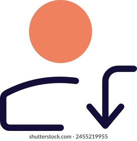 Arrow icon symbol vector image with color for element design