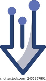 Arrow icon symbol vector image with color for element design