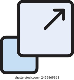 Arrow icon symbol vector image with color for element design