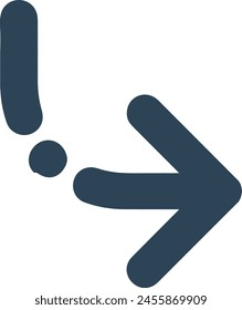 Símbolo de flecha Imagen de Vector con color para el diseño de elementos