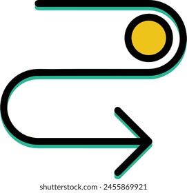 Arrow icon symbol vector image with color for element design
