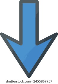 Arrow icon symbol vector image with color for element design